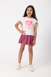 Myself Heart Skirt Set